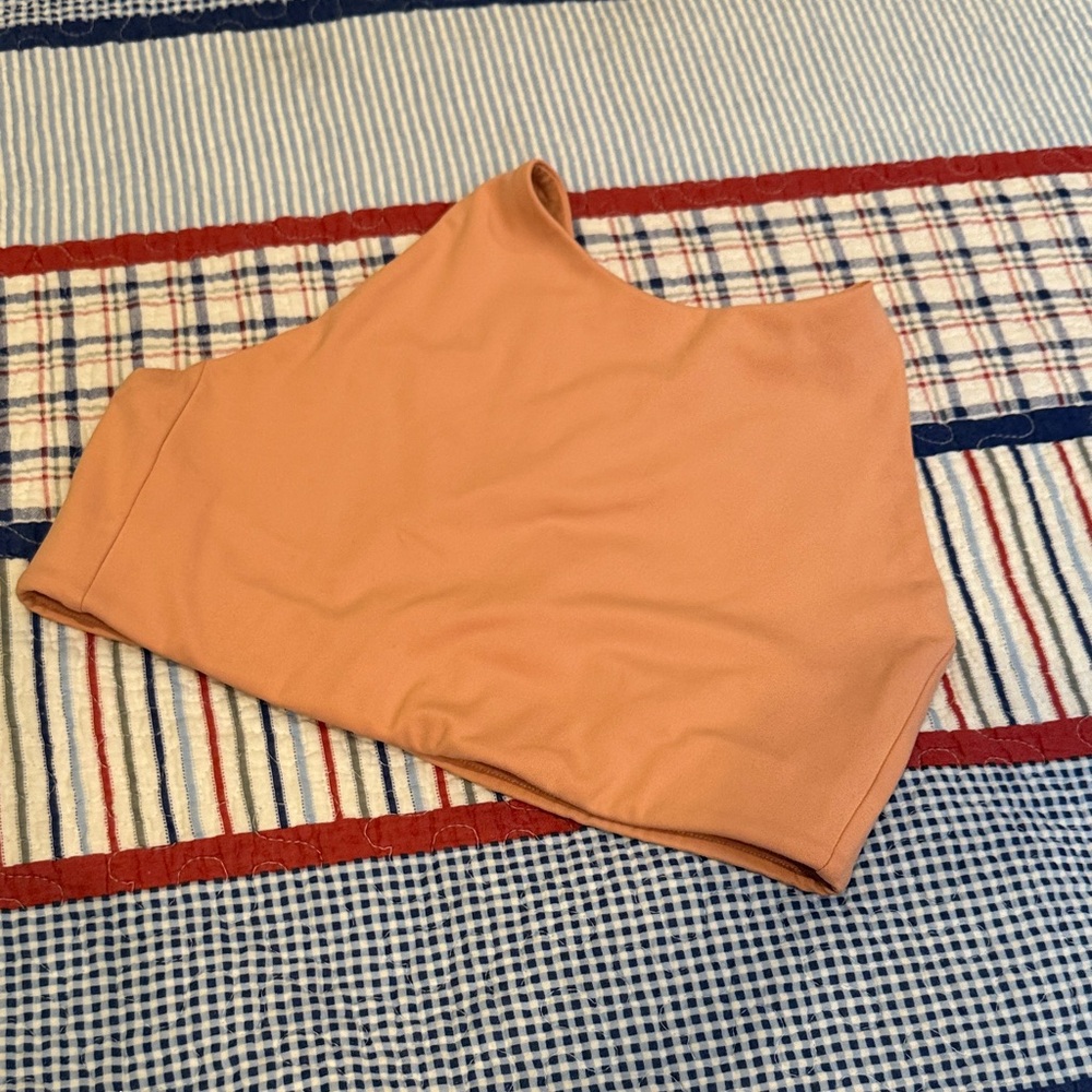 Girlfriend Collective Apricot One-Shoulder Top
